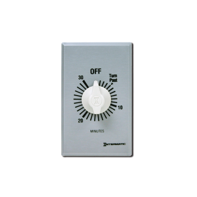 Intermatic FF30MC 30-Minute Countdown Wall Timer - Brushed Metal