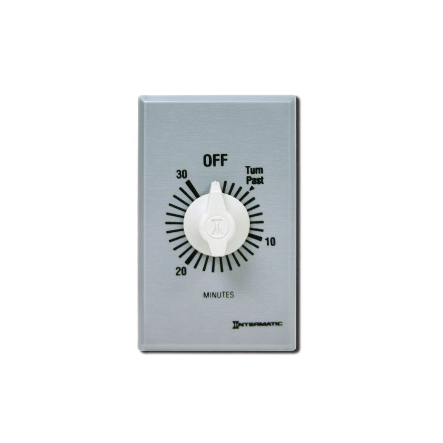 Intermatic FF30MC 30-Minute Countdown Wall Timer - Brushed Metal